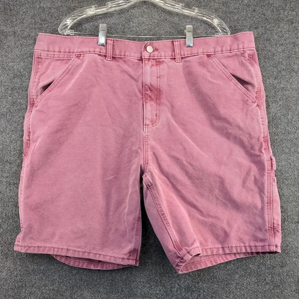 No Boundaries Men's Chino Shorts Pink Size 40 100% Cotton Slash Pockets